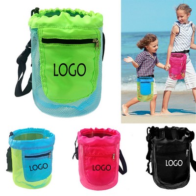 Kids Beach Storage Adjustable Mesh Waist Bag
