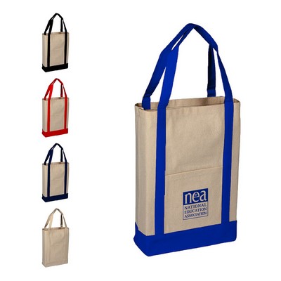 2-Tone Canvas Deluxe Tote Bag
