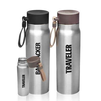 17 Oz. Vacuum Insulated Water Bottles with Carrying Strap