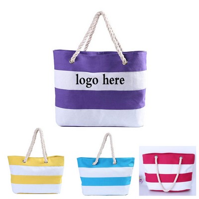 Patterned XL Canvas Tote Bag