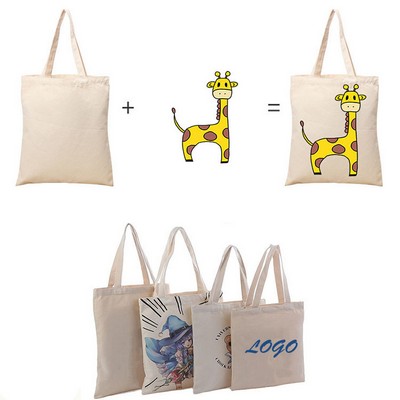 10 Oz Natural Color Cotton Canvas Tote Bag