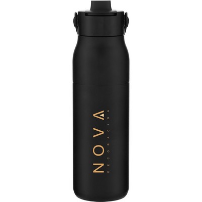 34 oz Larq Swig Top Water Bottle (Obsidian Black)