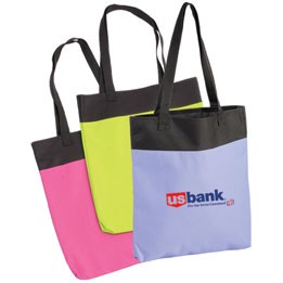 2 Tone Tote Bag w/ Webbed Shoulder Straps