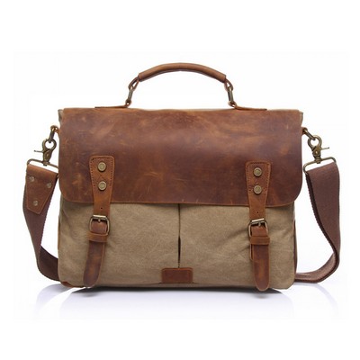 Vintage Leather Messenger Bag