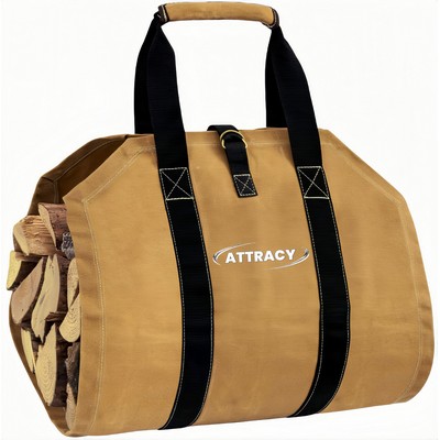 Canvas Firewood Carriers with Handles and Strap