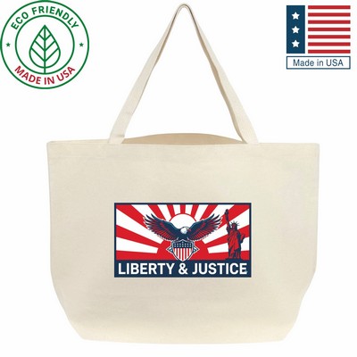 Lincoln 11 oz Canvas Tote Bag | Made in USA Everyday Gusseted (21x13x8)