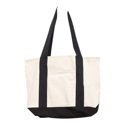 Royal Apparel Organic Cotton Large Two-Tone Tote