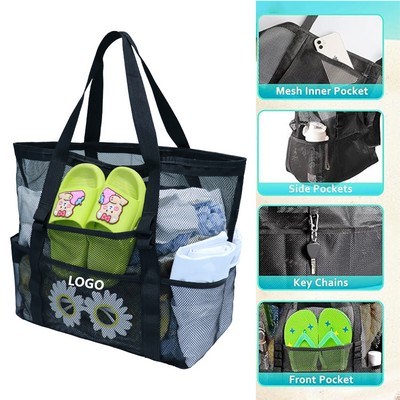 Large Mesh Beach Bag - By Sea